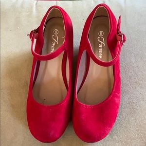 Forever red suede heels